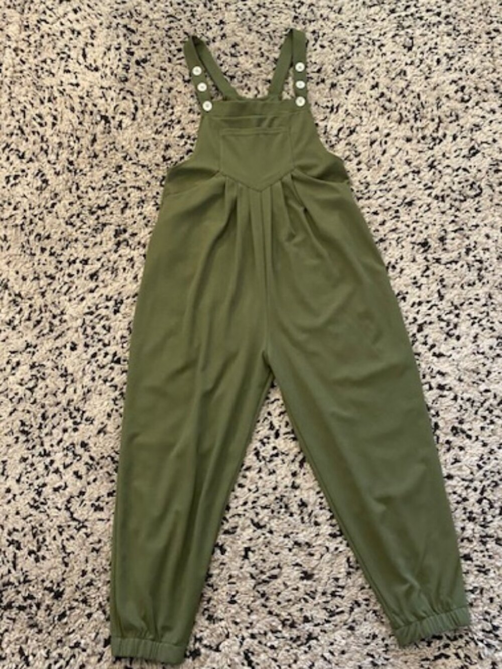 Halara Jogger Romper Dungarees all in one green NWOT Size XS - Picture 2 of 14